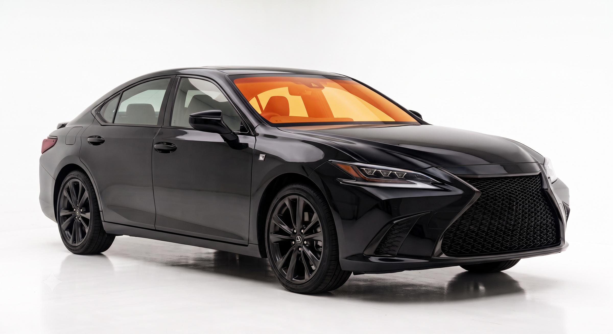 Windshield ceramic tint installation on a Lexus