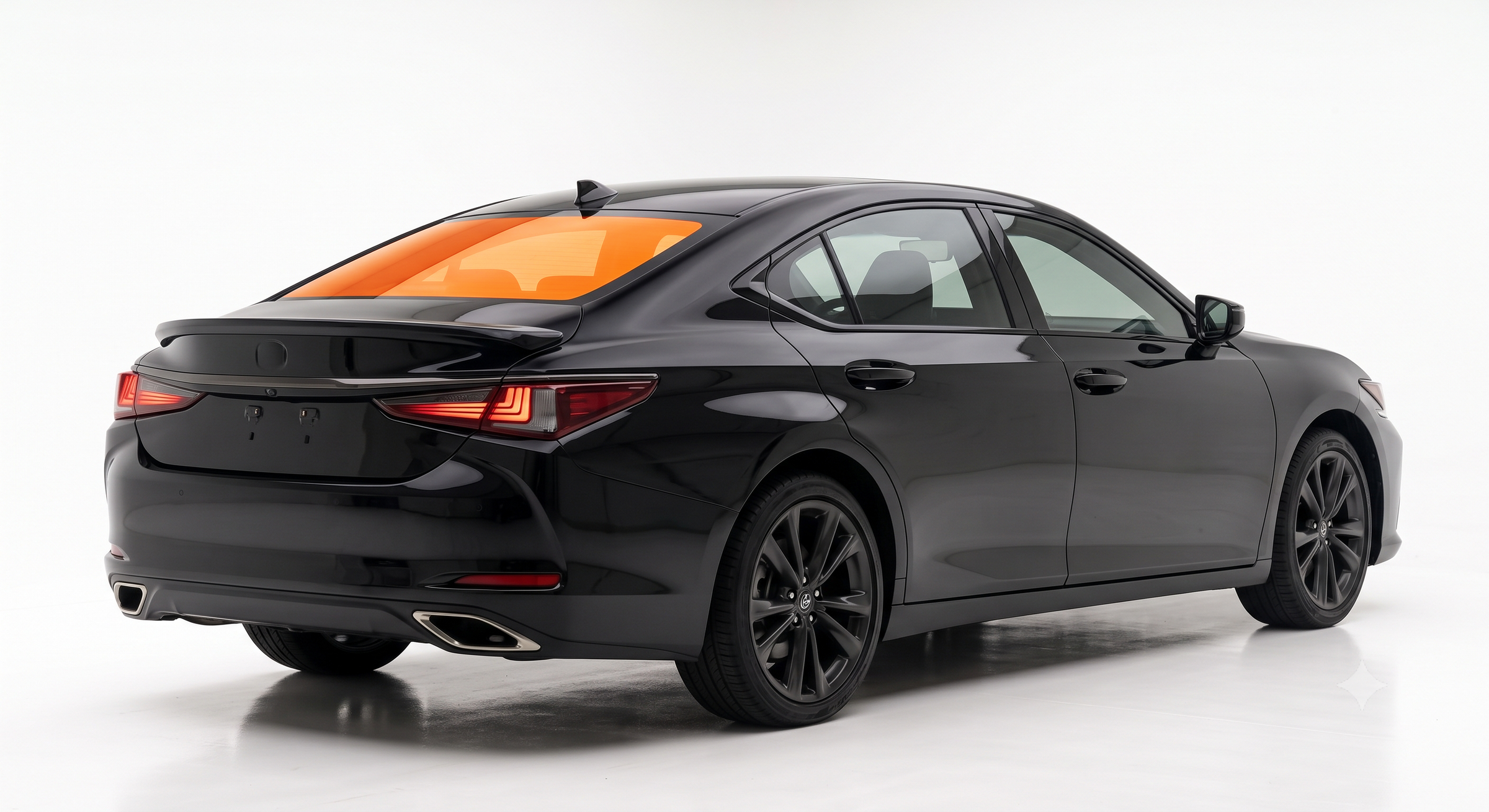 Ceramic tint applied to rear windshield on a Lexus