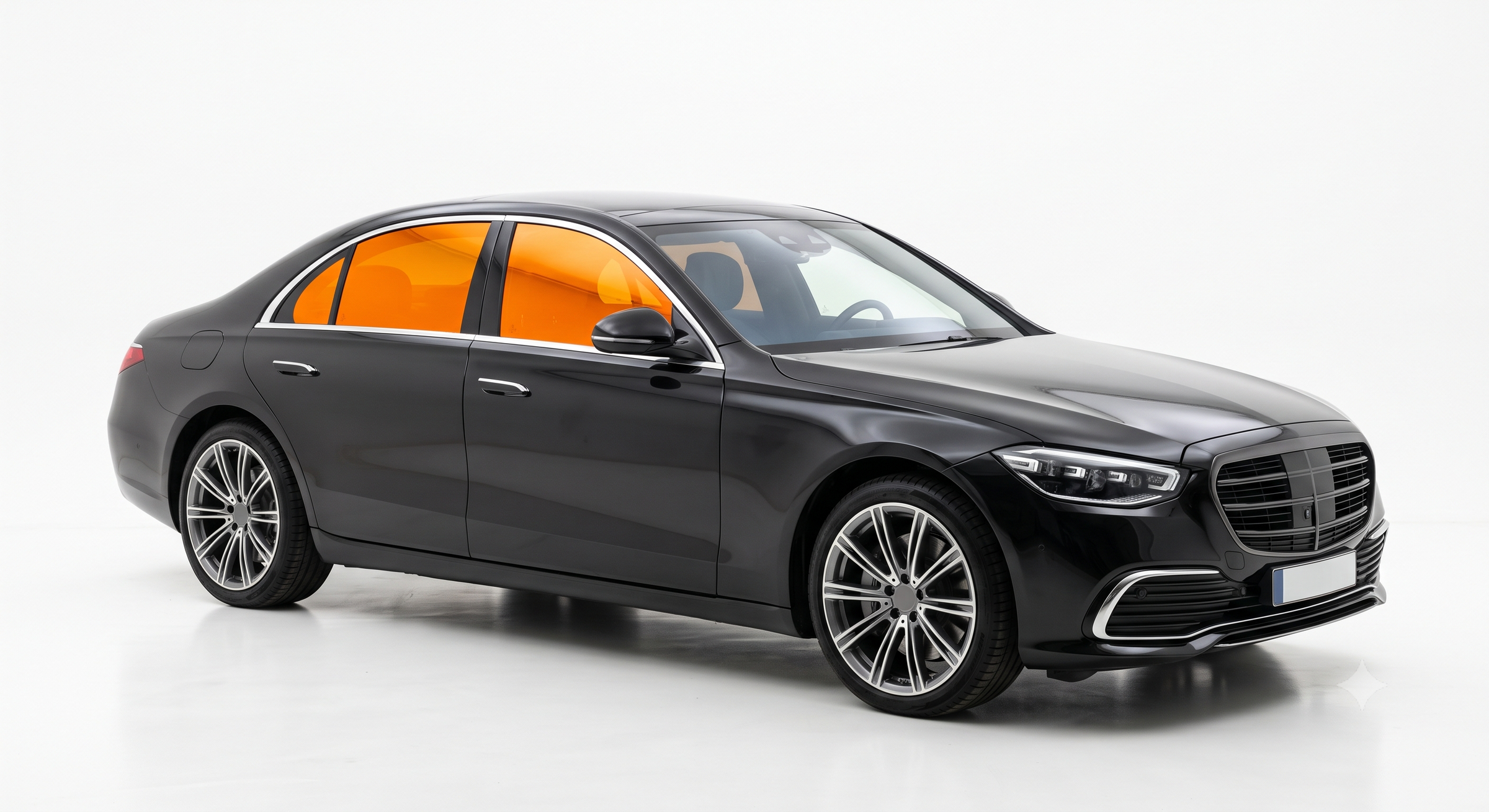 Full window tint coverage on a 4-door sedan