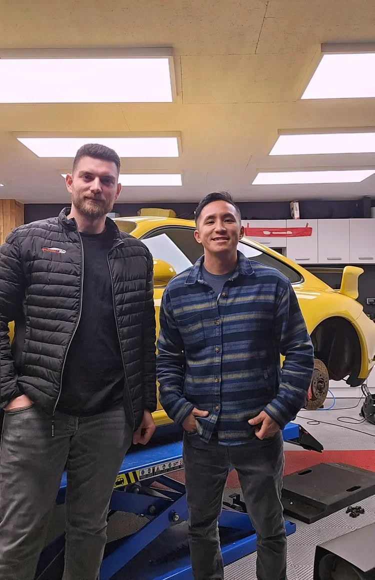 Yelo Autosports PPF and window tint training with QR Detailing in Bazouges, France