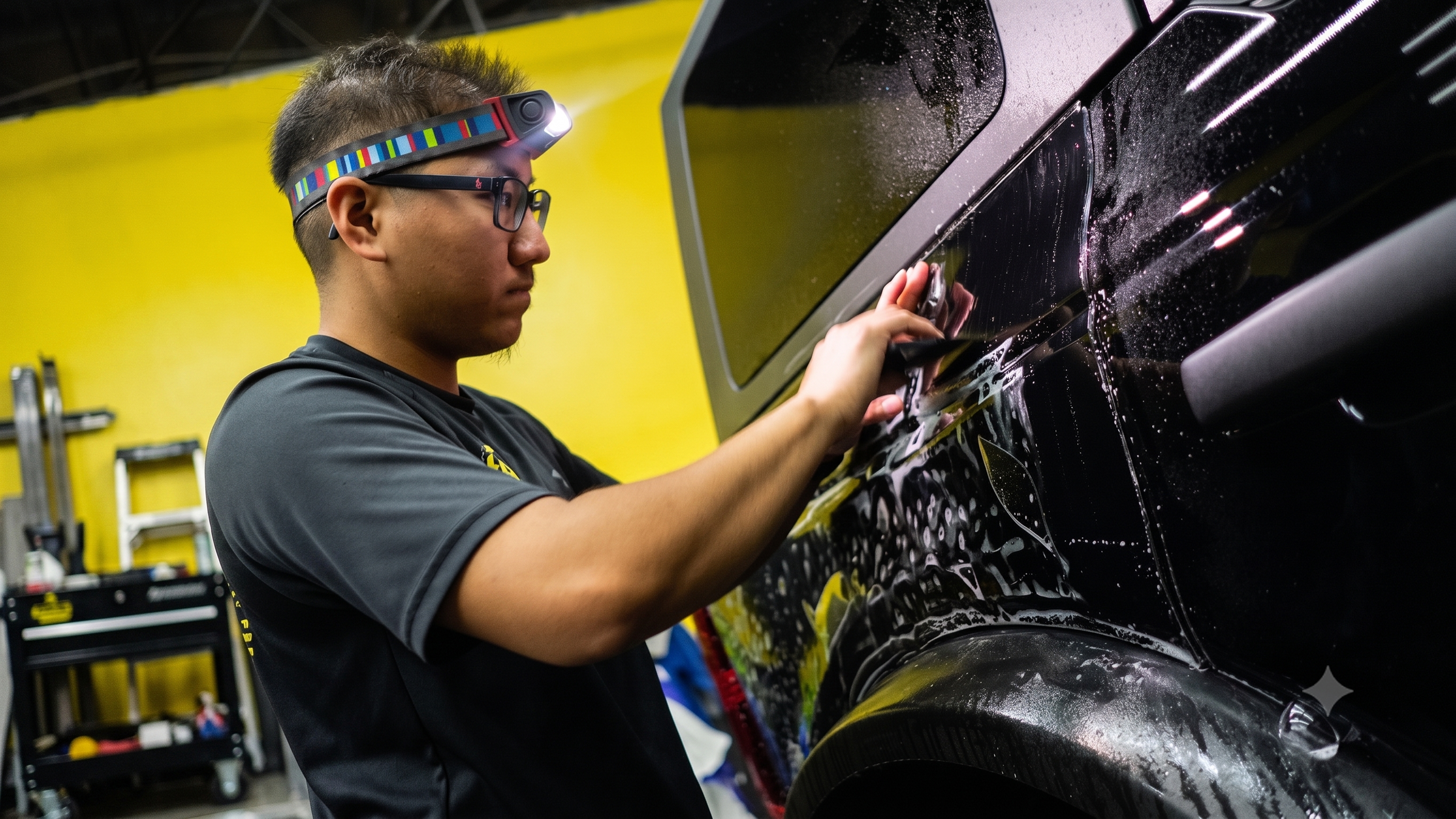 Full body matte PPF installation on a Ford Bronco rear — Yelo Autosports